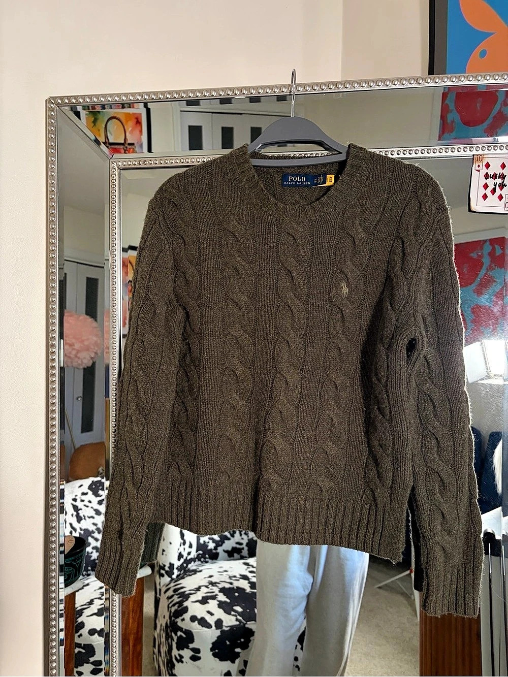 Polo Ralph Lauren Cable-Knit Wool-Cashmere Crewneck Sweater Crewneck